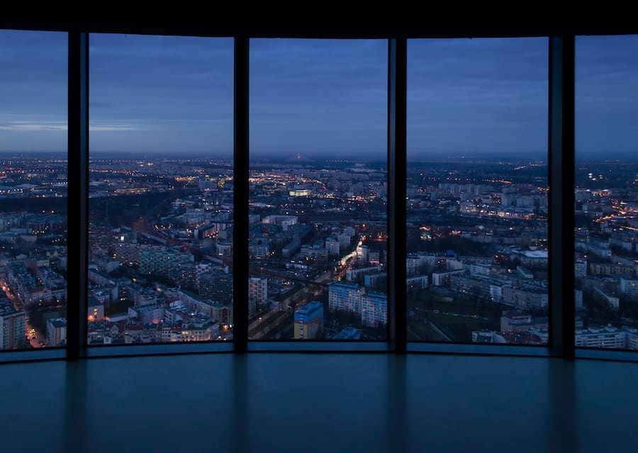 Widok na Wrocław nocą